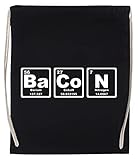 Calidad perfecta Wigoro Bacon - Periodic Table Gimnasio Viajar Bolso Con Cordón Negro Gym Travel Bag
