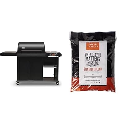 Traeger Woodridge Elite 970 Sq. In. Wood Pellet Grill and Smoker with Side Sear Station & WiFIRE + 18 lb. Signature Blend Wood Pellets