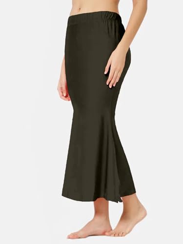 Image of Selvia Women's Lycra Blend Solid Elastic Side Slit Straight Saree Shapewear Petticoat || Saree Shapewear for Women|| Saree Petticoat for Women