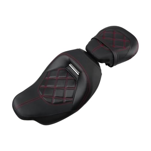 Asiento pasajero trasero y conductor acabado premium cuero para Electra Glide 2009-2022