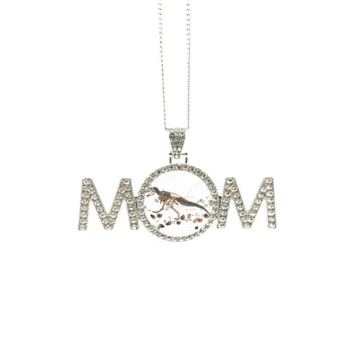 Collier dinosaure miniature BS B en argent pour femme