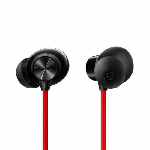 Image of Bluetooth Neckband Compatible with Lenovo z2, Iqoo Z2, OnePlus, Z2 with ANC, Magnetic Earbuds, Powerful Bass, 30 Hours Playback Wireless in-Ear Headset (Red)