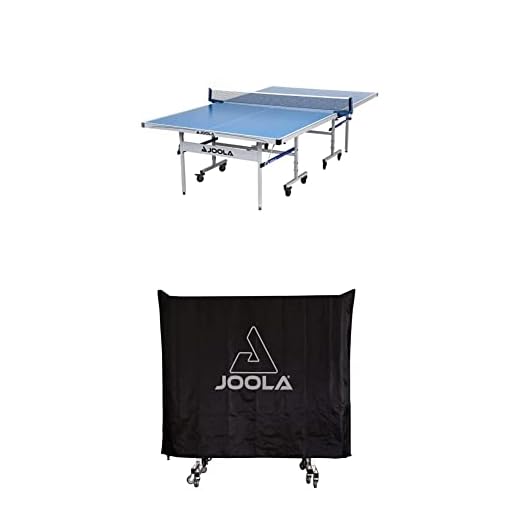 JOOLA NOVA DX Indoor/Outdoor Table Tennis Table + JOOLA Dual Function Indoor/Outdoor Waterproof Table Cover