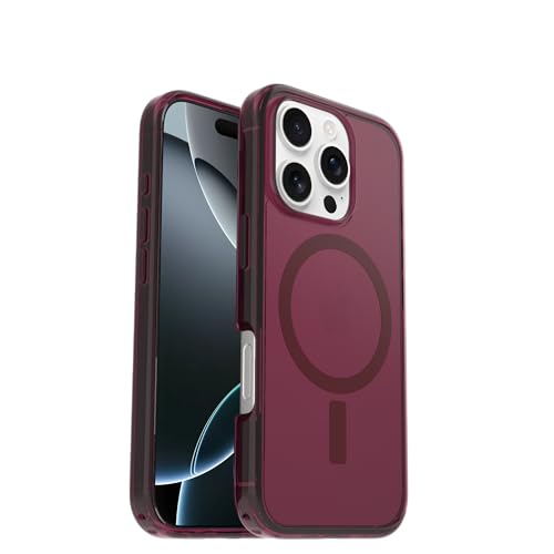 Image of OtterBox iPhone 16 Pro Symmetry Series Clear Case - Foxberry Pink - Ultra-Thin, Sleek iPhone Case, Glitter iPhone Case