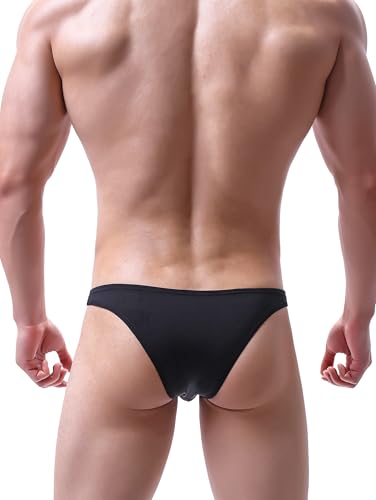 iKingsky Men's Sexy Brazilian Underwear Soft Pouch Bikini Under Panties Half Back Coverage Mens Underwear4