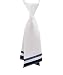 GZZOU Women Tie, Ladies Fashion Solid Color Small Tie School Style Silk Necktie (White)