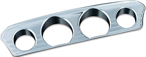 Kuryakyn 7284 Motorcycle Accent Accessory: Tri-Line Gauge Trim for 2014-19 Harley-Davidson Touring & Tri Glide Motorcycles, Chrome