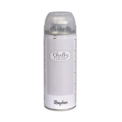 Rayher Vernice a gesso Chalky Finish ultra opaca Bomboletta spray 400ml, grigio, a base d’acqua, vintage shabby chic, 34371558, 1 Unità (Confezione da 1)