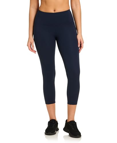 Reebok Womens Odyssey Highrise Capri Leggings 22-inch Inseam Dark Sapphire X-Large
