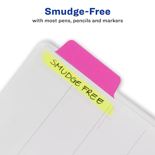 Image of Avery Margin Ultra Tabs, 2.5 inch x 1 inch, 24 Neon Repositionable Tabs