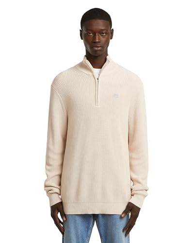 G-STAR Suéter de punto Half Zip para Hombre, Blanco (whitebait D28074-C868-1603), XXL