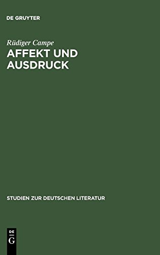 Affekt Und Ausdruck: Zur Umwandlung Der Literarischen Rede Im 17. Und 18. Jahrhundert (Studien Zur Deutschen Literatur)