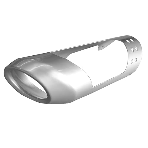 Cubierta de tubo de escape trasero para motocicleta en acabado negro mate embellecedor universal