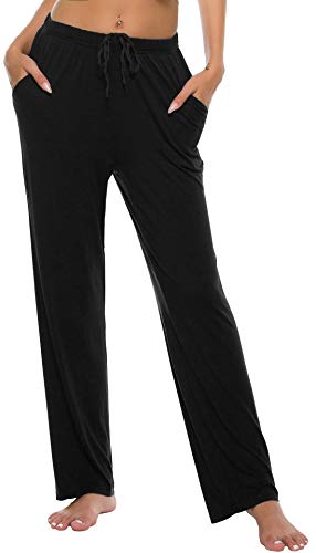 JINSHI Womens Pajama Pants with Pockets Soft Comfortable Lightweight Elastic Drawstring Modal Pajama Bottoms Lounge Pants2