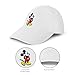 Disney Adult Baseball Cap, Mickey Mouse Adjustable Dad Hat, White