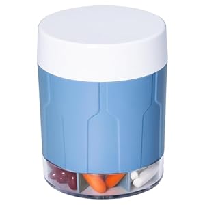 Betife Grote pillendispenser 7 compartimenten, maandelijkse pillendoos organisator houden vitaminesupplement