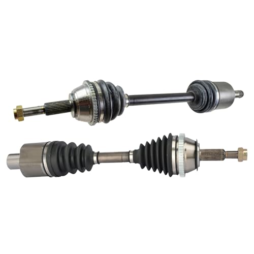 Image of TRQ Front Driver and Passenger Side CV Axle Assembly Set 2 Piece Compatible with 1996 Ford Taurus G GL LX 1997-2003 Taurus 1986-1995 Mercury Sable 1988-1994 Lincoln Continental