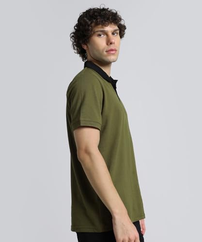 Image of Puma Men Cotton Solid Regular Fit Polo T-Shirt for Both Sporty Outings and Casual Daywear