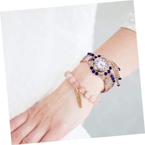 Hemobllo Womens Bangle Watch, Shiny Gold Ladies Watches Bling Dress Watches with Crystal Rhinestones Diamonds Elegant Bracelet Wrist Watch for Women