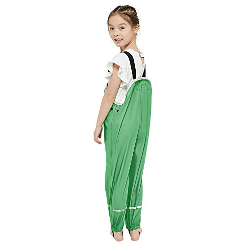 Image of Kids Unisex Rain Pants, Green, Size 2-9 Years