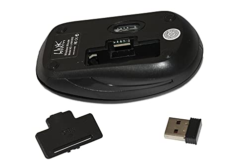 LINK, MOUSE WIRELESS 3 TASTI NERO RICEVITORE USB 1000 DPI