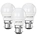 Price comparison product image paul russells LED Light Bayonet Cap B22, 60w Equivalent, 6.5W 806 Lumens LED Bulbs, 2700K Bright Warm White, Mini Globe Frosted G45 BC Golf Ball Energy Saving (Not Dimmable) Lightbulbs, 3 Pack