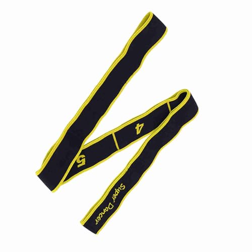 Yoga Band Elastic Stretching Belt for Latin Dance Fitness Workout 8 Loops Pilates Gymnastics Warm Up (Red) (Blue) (Yellow)