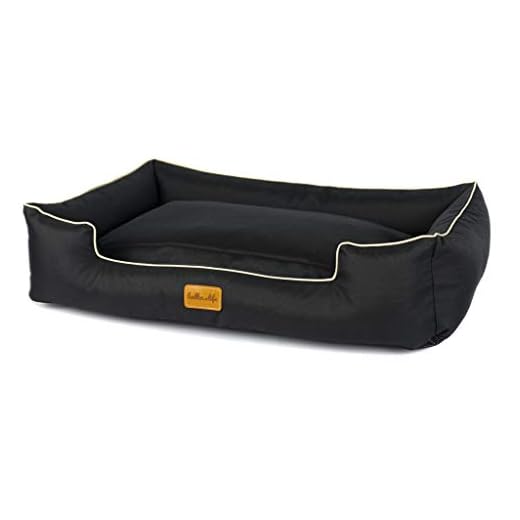 Waterdichte bank voor honden en katten met afneembare hoezen. Hondenmand, kattennest. Honden bank. (S: 60x40x15 cm, Zwart)