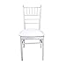 WedDecor Spandex Chaise Siège Coussinet Housse pour Chiavari, Mariage Restaurant Barre Tabourets Banquet Dîner Housse, Étirables et Elastique Housse - Blanc, 15.5 inches