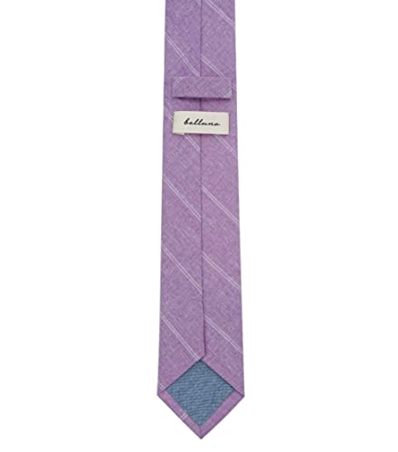 Image of BELLUNO Men's 2.5 inch Skinny Solid Cotton Linen Ties