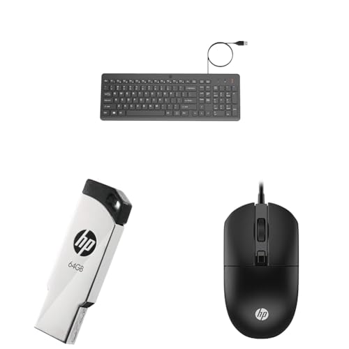 Image of HP 150 Wired Keyboard, Quick, Comfy and Ergonomically Design, 12Fn Shortcut Keys, Plug and Play USB