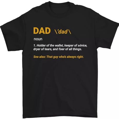 Dad definition funny fathers day mens t-shirt 100% cotton