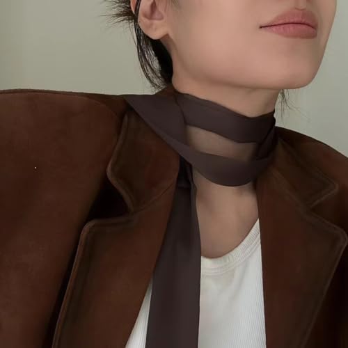 Women's Satin Belt 5 cm x 195 cm Band Imitation Silk Long Scarf Dress Waistband Hat Accessories