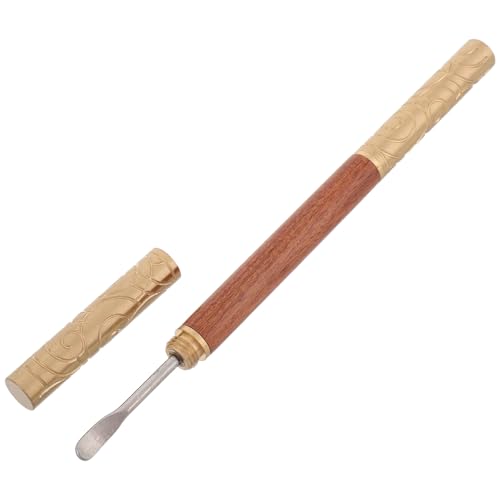 TOGEVAL Penna per Latte in Acciaio Inossidabile Manico in Legno Ago per Latte Art Dettagliata Bastoncino da caffè per Mescolare Schiuma Strumento Professionale per Riutilizzabile