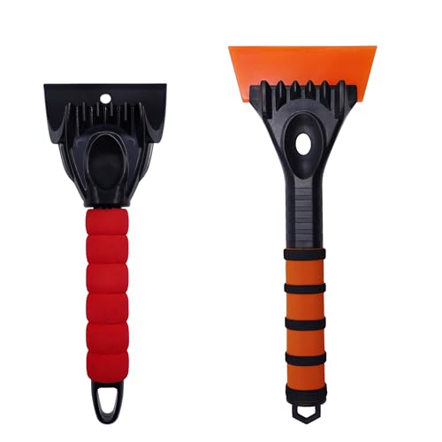 vivicreate Scratch-Free Ice Scraper for Car Windshield Frost Remover with Foam Handle Durable Snow Scraper 2 Pack Winter Car Tool for Quick Ice and Snow Removal