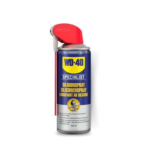 WD-40 Specialist Silikonspray Smart Straw 300ml – Schutz & Schmierung für Gummi, Kunststoff & Metall, verhindert Austrocknung, reduziert Reibung & bildet wasserfesten, nicht fettenden Film WD-40 Specialist Silikonspray Smart Straw 300ml – Schutz & Schmierung für Gummi, Kunststoff & Metall, verhindert Austrocknung, reduziert Reibung & bildet wasserfesten, nicht fettenden Film