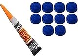 KBA Combo of Snooker Billiard Pool Cue Tip 12 mm with Glue Gel