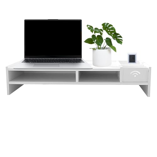 Genérico Soporte para Monitor de Computadora | Estante Organizador de 3 Niveles,Organización de Oficina para Lectura, Estudio, Trabajo, Juegos, Hogar, Escuela, Universidad, Estación de Trabajo,