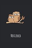  Eule Notizbuch: Tolles Notizbuch mit 120 karo Seiten im DIN A5 Format