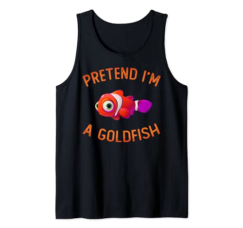 Pretend I'm a Goldfish Shirt Funny Lazy Halloween Costume Camiseta sin Mangas