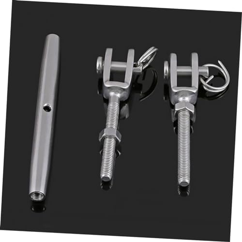 2 piezas Tensor para cables en acero inoxidable con quijada para tensar alambres y cables de amarre miniatura 4