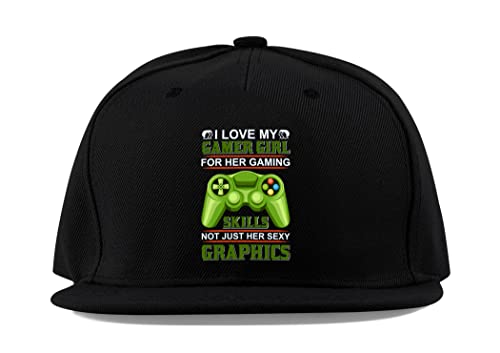 Casquette baseball Gamer Girl unisexe en coton respirant noir