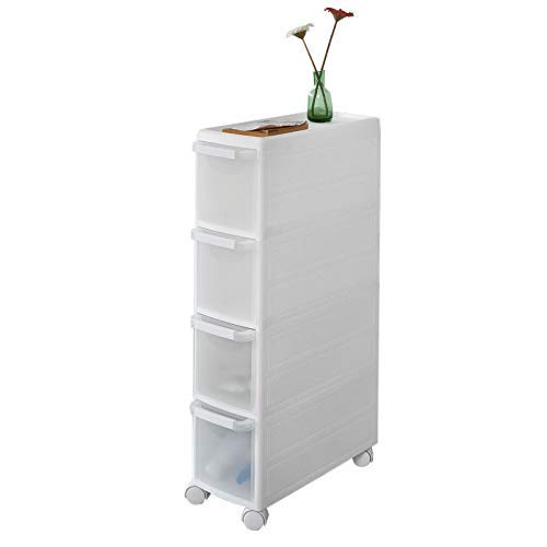 Buy SoBuy® 4 Drawers Plastic Storage Drawer Unit on Wheels, Trolley