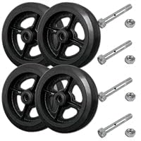 Drywall Cart & Sheet Rock Dolly Wheel Set of 4 | Rubber on Iron | 2,400 lbs Capacity per Set of 4 | Made in The USA