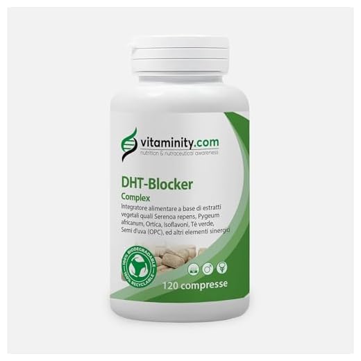 Vitaminity DHT Blocker - Integratori per Capelli, Anticaduta Capelli Donna e Uomo, Anti DHT, Constrasta la Caduta con Serenoa Repens e Ortica - Formato da 120 Compresse