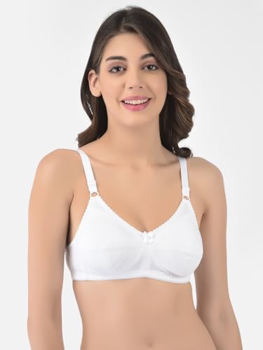 Image of Softline Women's Cotton Blend Wire-Free Non-Padded | Full Coverage Bra Combo | Comfortable & Breathable Everyday Wear (Pack of 2)