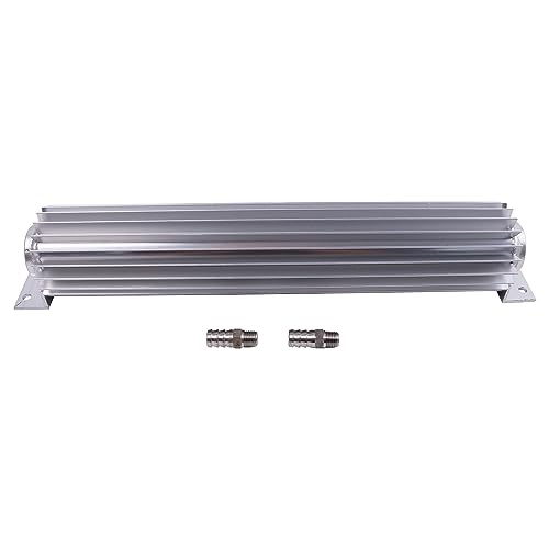 Image of AIVWUMOT 15 inch Finned Aluminum Dual Pass Transmission Trans Oil Cooler