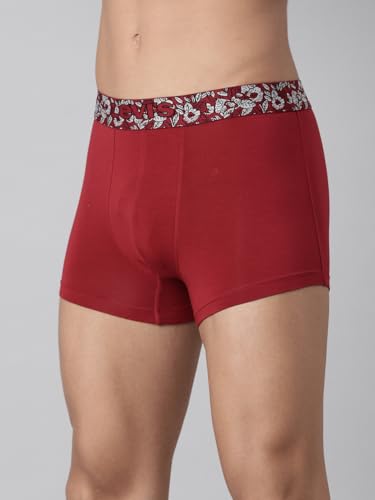 Image of Levi's GZ004 Trunk for Men | Supima Modal Lycra Blend | Breathable Men's Underwear | 4-Way Stretch | Anti-Roll No-Dig Floral Waistband | Extra Supportive Gusset | Stay Retention | Pack of 1