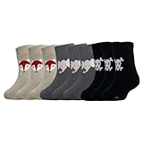 YALION 9 Paare Wintersocken Stoppersocken Krabbelsocken Babysöckchen für Kinder Jungen Mädchen- 12-18 Monate(purple+green+black)