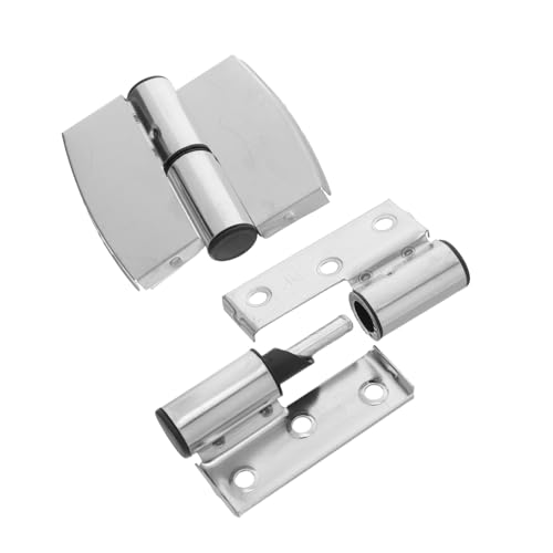 JUMPLAWN 2個ステンレス鋼折りたたみドアヒンジ 重量対応バスルーム間仕切り用 さびに強い浴室パーティションハードウェア交換用